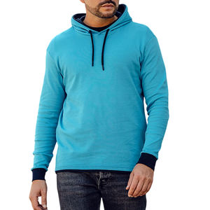 Sudadera con Capucha Deportiva para Hombre, Nueva Moda Internacional, Lisa, 100% Algodón, Felpa, Ropa de Calle de Invierno, Talla Grande, Mangas Largas, Secado Rápido - Product Image 3