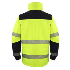 Chaqueta de Trabajo de Invierno de Alta Visibilidad ANSI Clase 2, Reflectante, de Forro Polar, Material de Poliéster, con LED Intermitente, Impermeable, para el Frío - Product Image 5