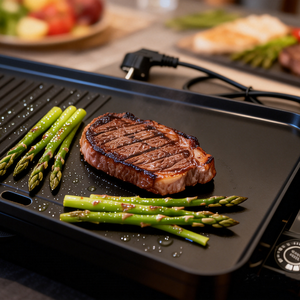 Electric Contact Grill 2200W Non Stick PTFE Grill <b>Pan</b> Die <b>Cast</b> Aluminum Sandwich Press for Home Hotel - Product Image 5