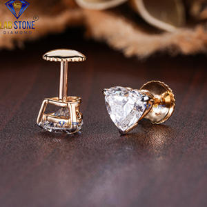 2.5 TDW Coeur Brillant Boucles D'oreilles Labgrown HPHT/CVD Diamant VS1 Clarté IGI Certifié Or 18K avec VS1 Clarity Jewelry - Product Image 3