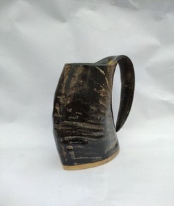 Meilleure qualité eau naturelle corne de buffle chope poli Animal Style Viking sculpture tasse pour bière décoration qualité artisanat - Product Image 4