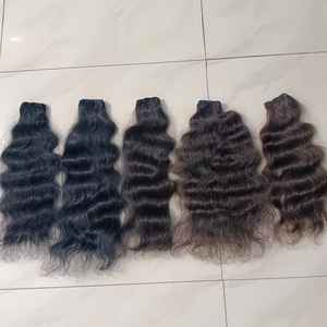 ผมต่อแบบเรมี่บริสุทธิ์ผมชาวอินเดียแบบ100% ผมตรงแบบลอนลึก - Product Image 5