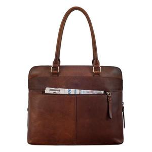 Sac à main pour ordinateur portable en cuir marron pour femmes, écologique, motif bonbon, sac de travail professionnel, sac à bandoulière avec fermeture éclair, mallette - Product Image 6