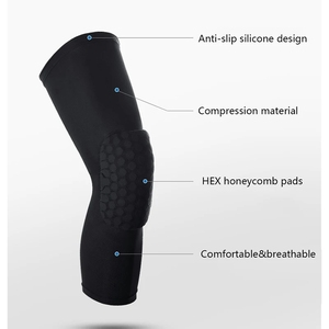Nylon <b>Knee</b> Pads for Basketball Sports <b>Compression</b> <b>Sleeves</b> with Anti-Collision Guard Leg Covers and Protector - Product Image 5
