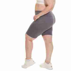 Shorts de sport pour femmes, imprimés sur mesure, style motard, haute élasticité, grande taille, séchage rapide, imperméables, coupe-vent, respirants, 100% coton - Product Image 4