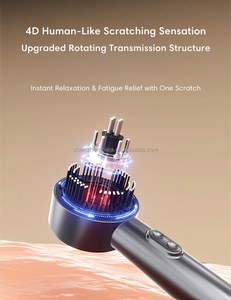 Venta al por mayor inteligente masajeador de cabeza eléctrico 2 en 1 luz roja masajeador raíz peine aplicador botella - Product Image 3