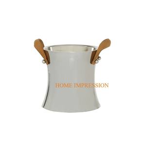 Cubo de botella de vino de acero inoxidable plateado mate, barra de gran tamaño de Metal de calidad Premium, whisky, champán, vino, cubo de hielo - Product Image 1