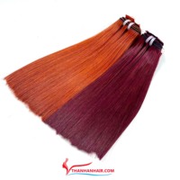 Extensions de cheveux vietnamiens Remy 100% naturels, lisses comme des baguettes, qualité supérieure, double trame, tissées à la machine, 8 pouces, vente en gros