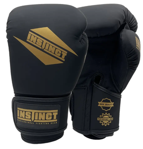 Guantes de boxeo Muay Thai de cuero de vaca genuino para adultos de alta calidad, empuñaduras ligeras, equipo de entrenamiento de protección, Color negro - Product Image 1