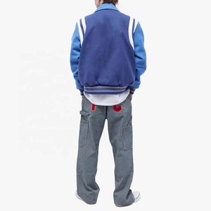 เสื้อแจ็กเก็ตสำหรับผู้ชายเสื้อแจ็กเก็ตเบสบอลวิทยาลัยผ้ากำมะหยี่ปักลายตัวอักษร - Product Image 3