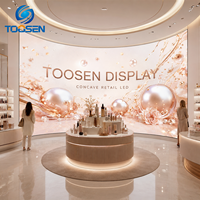 Écran LED flexible incurvé de forme spéciale pour la créativité, mur vidéo personnalisé pour les expositions, les centres commerciaux et la publicité commerciale