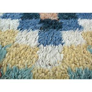 Alfombra de Lana Afgana Azul Zuri Anudada a Mano AKWL-1236 con Patrón Geométrico para Sala de Estar, Tamaño 9x12, para Adolescentes - Product Image 3