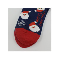 Chaussettes de sport personnalisées écologiques respirantes à séchage rapide, motif Père Noël, coton/polyester/spandex/nylon, pour femmes, usage quotidien en extérieur