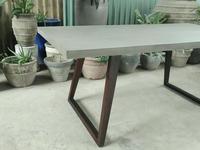 Table à manger en béton pliable légère de haute qualité, design traditionnel, structure en bois imperméable, mobilier d'extérieur fabriqué au Vietnam