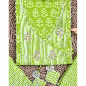 Dernier tissu de costume en coton imprimé à l'écran, matière pour salwar kameez, tissu imprimé pour robe, style indien pakistanais, robe de soirée - Product Image 4