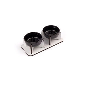 Juego de 2 Tazones de Madera para Comida y Agua con Base Desmontable, Capacidad de 200 ml, Muy Coloridos - Product Image 6