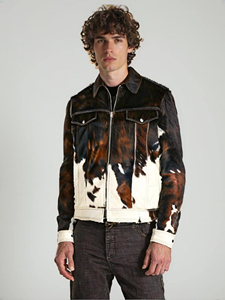 Chaqueta de cuero con acabado de piel de vaca 100% para hombre, antibacteriana, a prueba de viento, ecológica, transpirable, estilo informal para montar al aire libre - Product Image 3