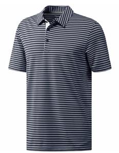 Polo de golf transpirable a rayas de 2 colores para hombre, Polo de manga corta de algodón de alta calidad, Polo bordado para hombre - Product Image 1