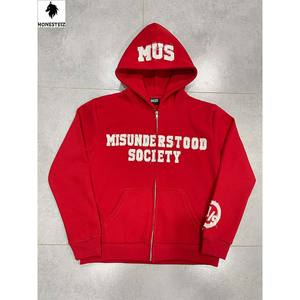 Sweatshirts en molleton lourd personnalisés pour hommes sweat à capuche surdimensionné athlétique lavé pour l'hiver sweats à capuche assortis pour les couples - Product Image 5