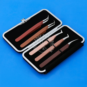 แหนบต่อขนตาปลายไฟเบอร์แบบใหม่ งอ 90 องศา สำหรับต่อขนตาแบบวอลลุ่ม แบบคลาสสิค ไม่ลื่น จับถนัดมือ อุปกรณ์สำหรับช่างต่อขนตา - Product Image 1