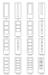 High Quality Spanish Timber Internal Door Natural Veeer With Aluminium Deco Folding And Sliding