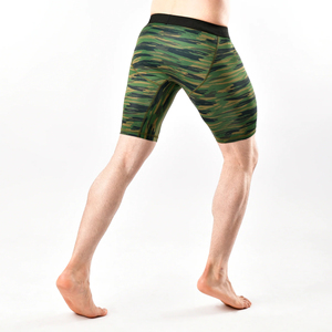 Short de survêtement de compression décontracté pour hommes, teint uni, motif uni, tissu peigné, séchage rapide, fermeture à cordon, entraînement de motard, fitness - Product Image 5