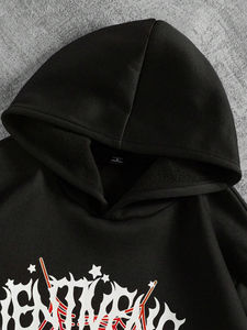 ชุดวอร์มสองชิ้นสำหรับผู้ชายชุดออกกำลังกายแบบมีฮู้ดสำหรับทุกเพศสามารถพิมพ์โลโก้ได้ตามต้องการ - Product Image 6