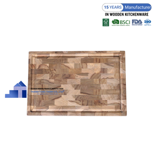 Planche à découper en bois d'acacia de grain d'extrémité durable la plus vendue pour la vente en gros d'ustensiles de cuisine du fabricant du Vietnam - Product Image 2