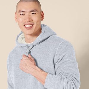 Sweat à capuche en molleton sherpa streetwear avec logo personnalisé, vêtements de sport lourds, veste à capuche, prix bas et abordable - Product Image 3