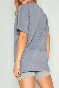 Camisetas de gran tamaño para niñas y mujeres, ropa sexy con logotipo personalizado impreso, cuello redondo, venta al por mayor - Product Image 5