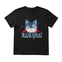 Camiseta Unisex de Jersey 100% Algodón, 210 g/m², Estilo Casual, Manga Corta, Corte Regular, Logotipo de Rosas con Impresión Personalizada en la Parte Delantera