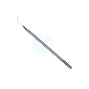 Nouvel arrivage d'outil ophtalmique : Crochet de manipulation de lentilles Sinskey, pointe angulaire et émoussée de 0,2 mm, manche rond - Product Image 2