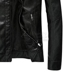 Meilleure veste en cuir légère High Street avec logo avant Nouveau style d'hiver pour hommes - Product Image 6