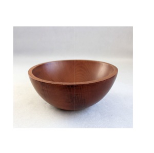 Tazón para servir ensalada de madera antigua de La India, proveedor de fabricante superior, tazón de madera Vintage curvo pulido para uso doméstico para alimentos - Product Image 2