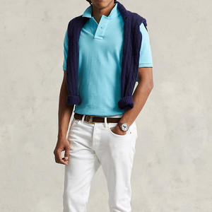 T-shirts polos de golf vierges pour hommes de qualité supérieure polos décontractés à manches courtes avec logo brodé - Product Image 3