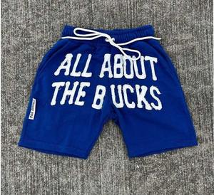 Haute qualité hommes américain à la mode soleil délavé Shorts avec Patch Shorts de travail personnalisé sérigraphié lavage à l'acide ourlet brut Shorts pour hommes - Product Image 4