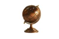Globo Terráqueo Giratorio de Aluminio Antiguo WB INC, Diseño Contemporáneo, Regalo Coleccionable, Arte con Temática Geográfica, Florero de Mesa