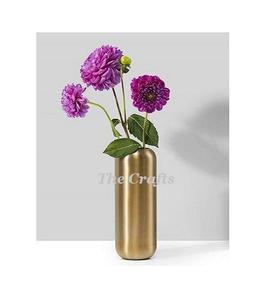 Maceta de aluminio pulida en oro, jarrón de flores artificiales de forma redonda de calidad superior para eventos de boda y uso en hoteles - Product Image 5