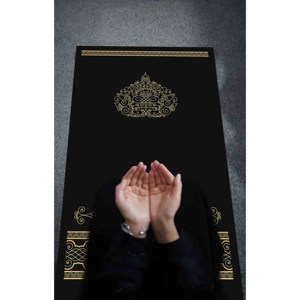 พรมสวดมนต์ลายทอง: พรมสำหรับการนมัสการแบบพิมพ์ 3 มิติ พร้อมพรมขนนุ่ม - Product Image 5