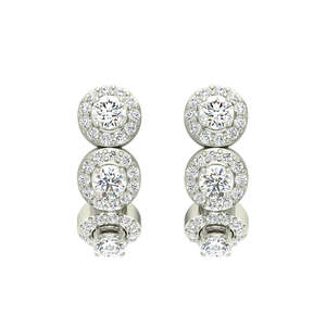Pendientes de Plata de Ley 925 de Primera Calidad para Mujeres y Niñas, con Oro de 14K y Diamantes, Diseño de Gota de Agua con Corte Princesa y Zafiro - Product Image 1
