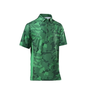 Polo de golf sur mesure 2025 pour hommes Polyester solide imprimé motif Style décontracté bouton décoration grande taille à manches courtes - Product Image 3