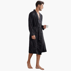 Couples' robes Solid Color Casual Pjs loungewear <b>set</b> Custom Bamboo <b>Pajamas</b> <b>Set</b> Cotton Bathrobes Wholesale - Product Image 4