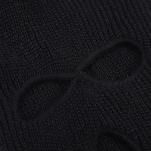 Masque de ski de conception personnalisée brodée 3 trous couverture intégrale du visage Bandit rappeurs masque de ski en tricot cagoule avec logo brodé Vente en gros - Product Image 5