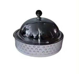 Casserole en acier inoxydable et nacre en métal d'apparence de qualité supérieure Design fait à la main Chauffe-plats en pot noir - Product Image 6