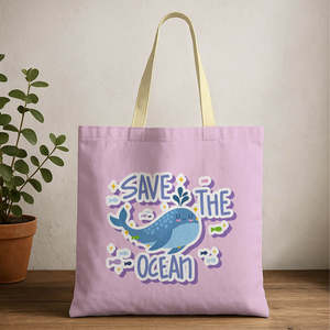 Ocean-Themed Tote Bag with Zipper Closure Large Capacity Floral <b>Decoration</b> in Denim Straw Canvas Material for <b>Summer</b> Spring Use - Product Image 1