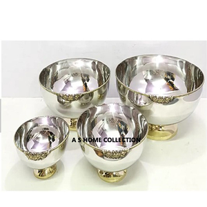Superior Design Silver Plated Stand Metal Round Shape Classy Look Bowl Handmade <b>Kitchen</b> <b>Accessories</b> Home <b>Decor</b> - Product Image 5