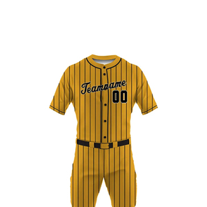 Uniformes de baseball OEM en gros 100% polyester, concevez vos propres uniformes de baseball et softball pour hommes, ensemble maillot et pantalon - Product Image 4