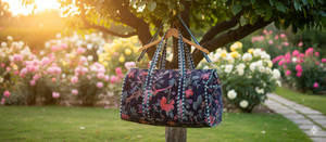 Bolsa de Viaje Deportiva Informal de Terciopelo Azul Indio Hecha a Mano, Bolsa de Gimnasio de Gran Capacidad con Cierre de Cremallera Táctica de Alta Calidad - Product Image 2