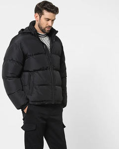 Veste polaire matelassée d'hiver de haute qualité pour hommes Manteau bulle imperméable avec logo personnalisé Col à capuche avec fermeture éclair High Street - Product Image 4