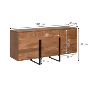 Aparador de madera de mango y metal - Product Image 6